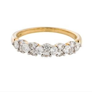 Diamod Yellow Gold VS Clarity Wedding Band Ring Tiffany Style